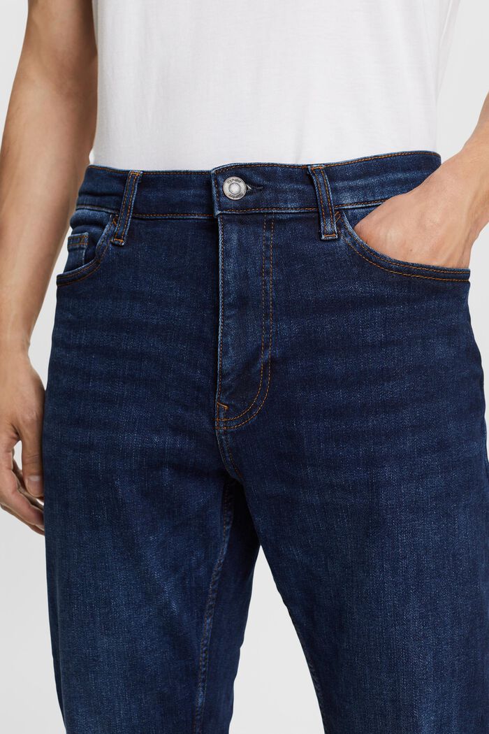Mid-Rise Regular Tapered Jeans, BLUE DARK WASH, detail image number 2