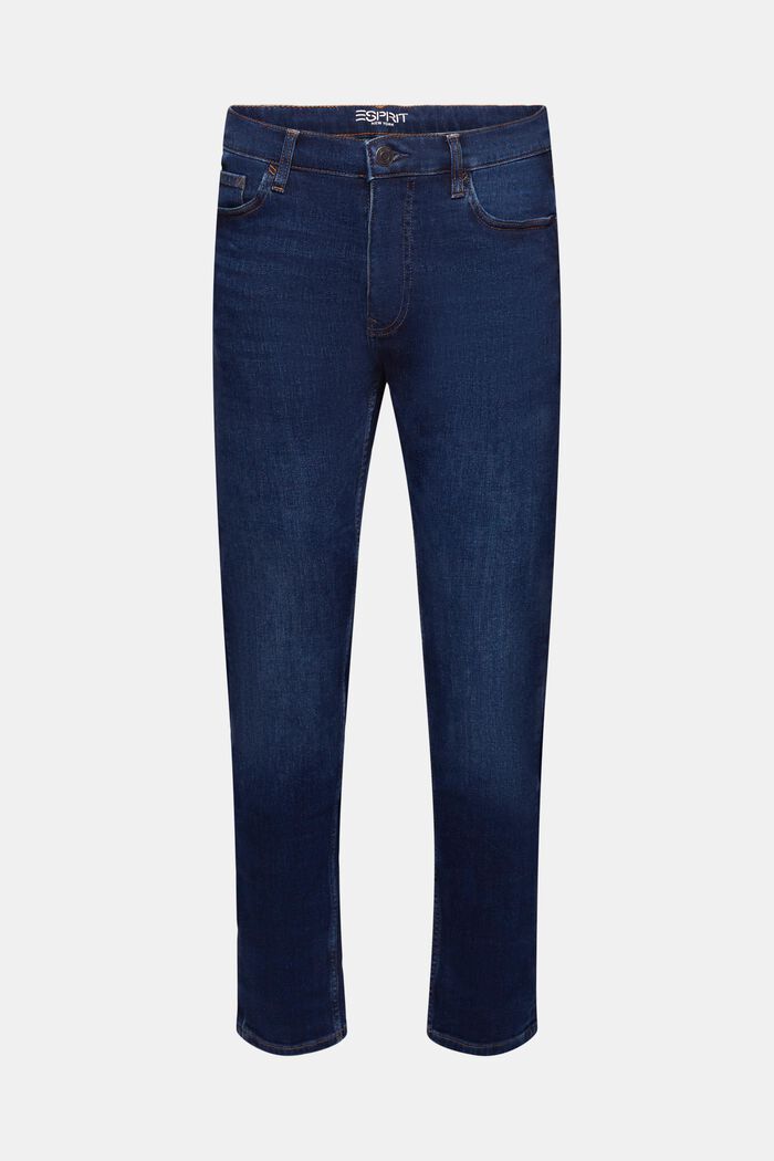 Mid-Rise Regular Tapered Jeans, BLUE DARK WASH, detail image number 6