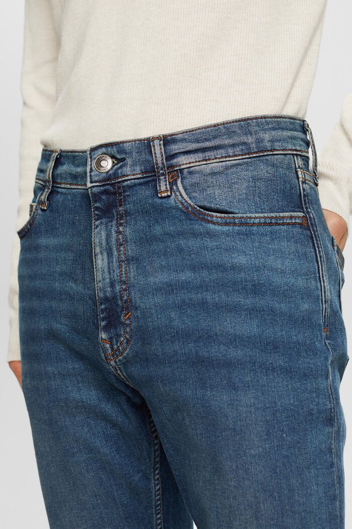 Mid-Rise Straight Fit Jeans, BLUE DARK WASH, detail image number 2